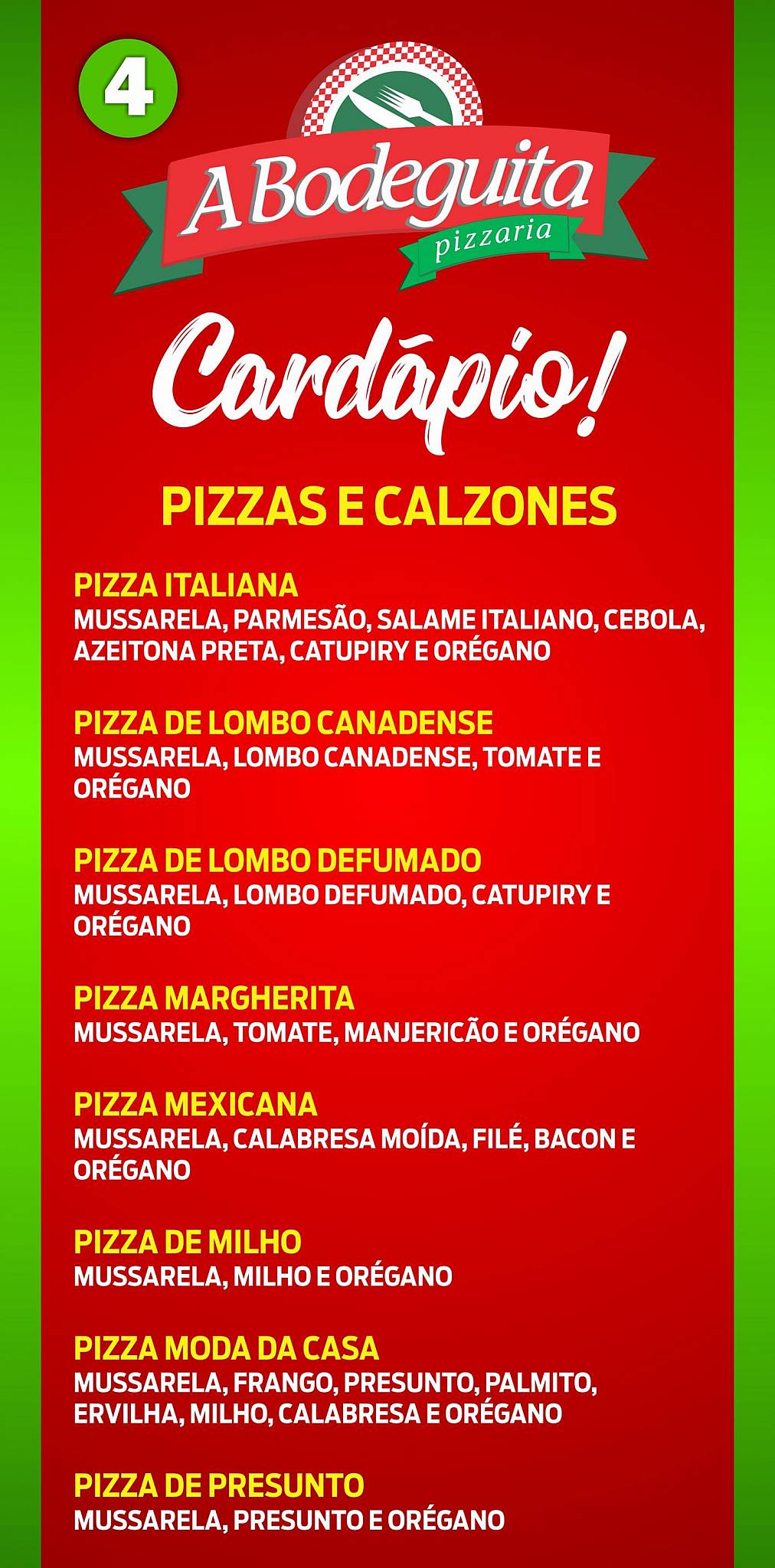 Degustare cardápio