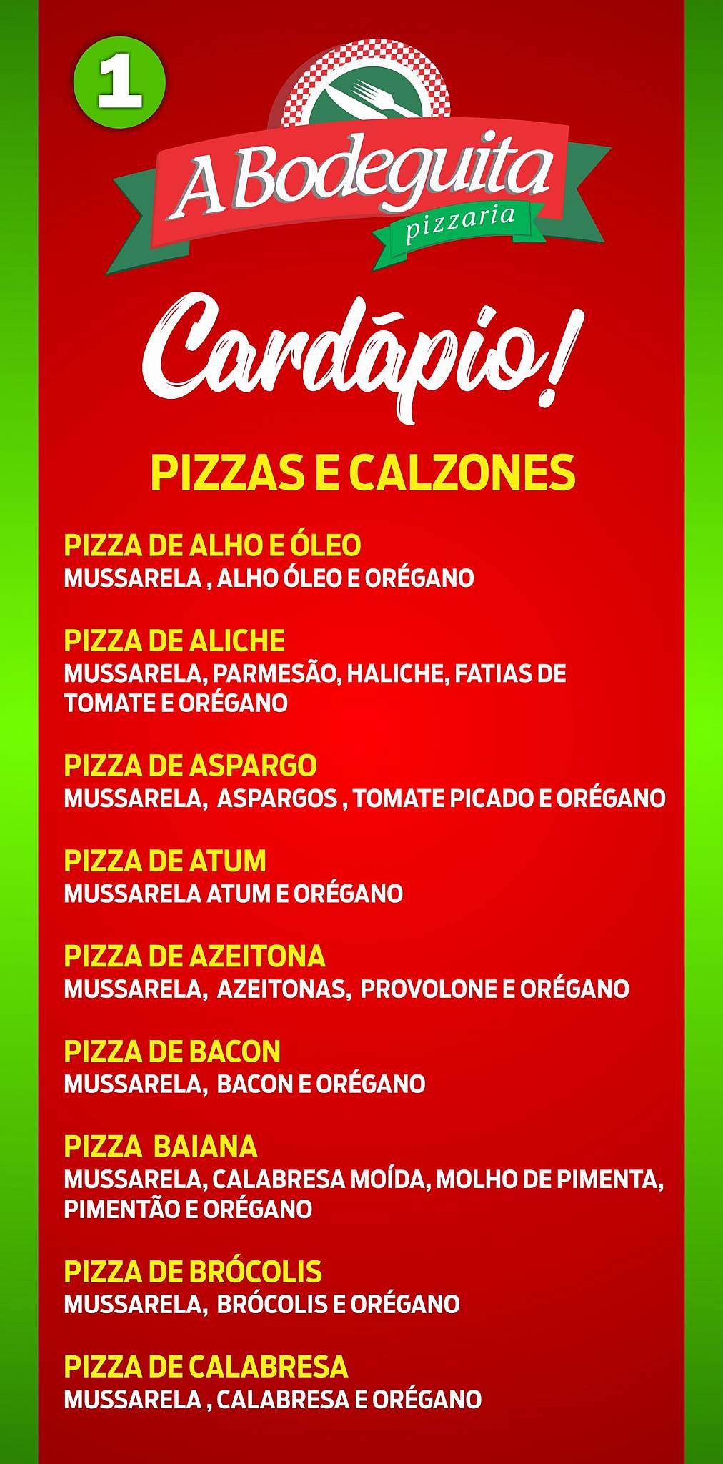 Degustare cardápio
