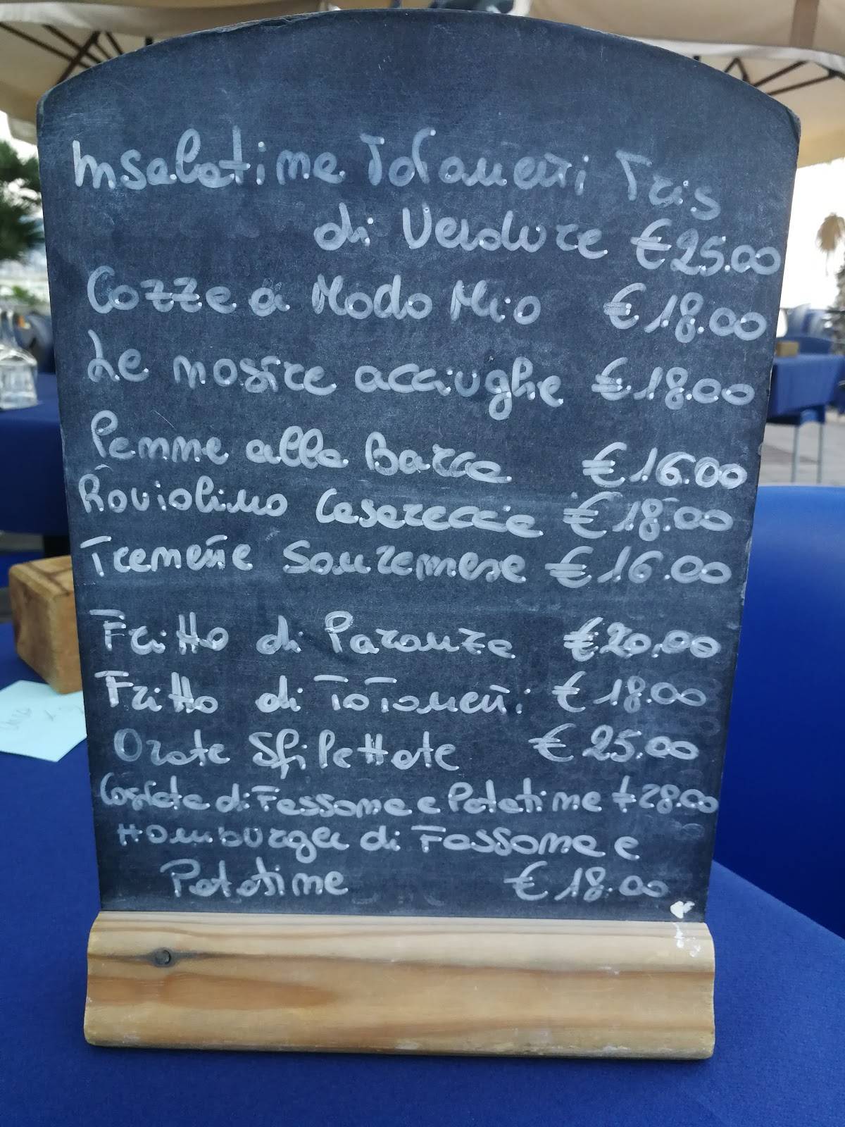 Menu di A Modo Mio 