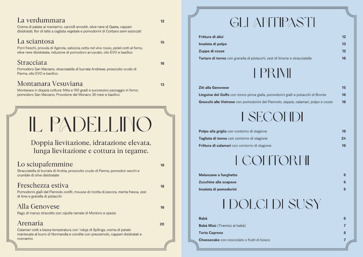 Menu di ’a Puteca 