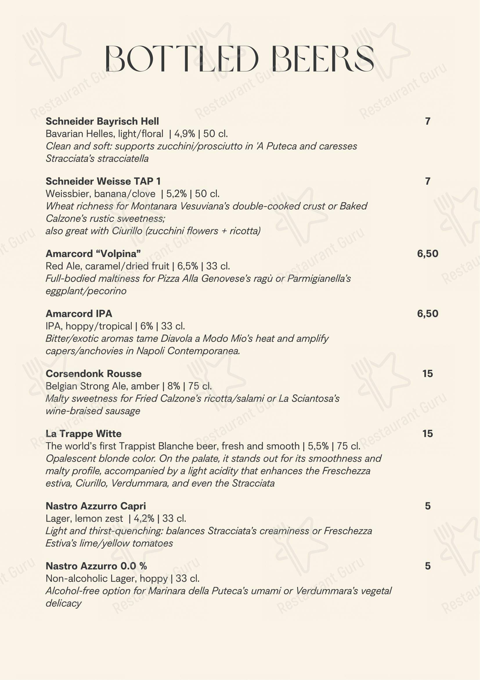 Menu di ’a Puteca - 菜单