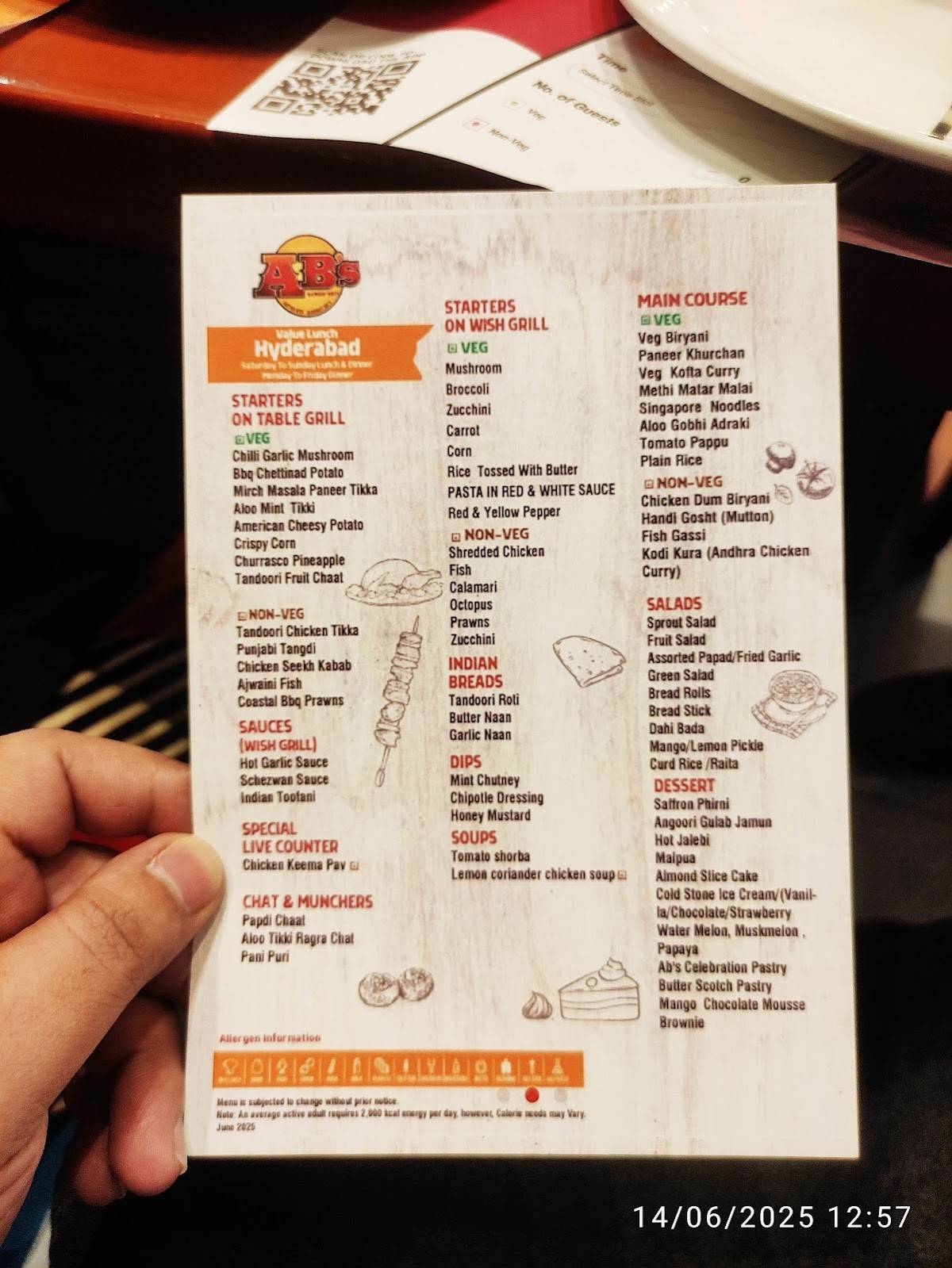 AB's - Absolute Barbecues A S Rao Nagar, Hyderabad menu