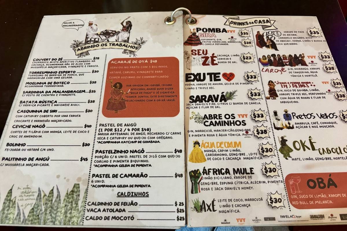 AGÔ - Bar da Encruza cardápio