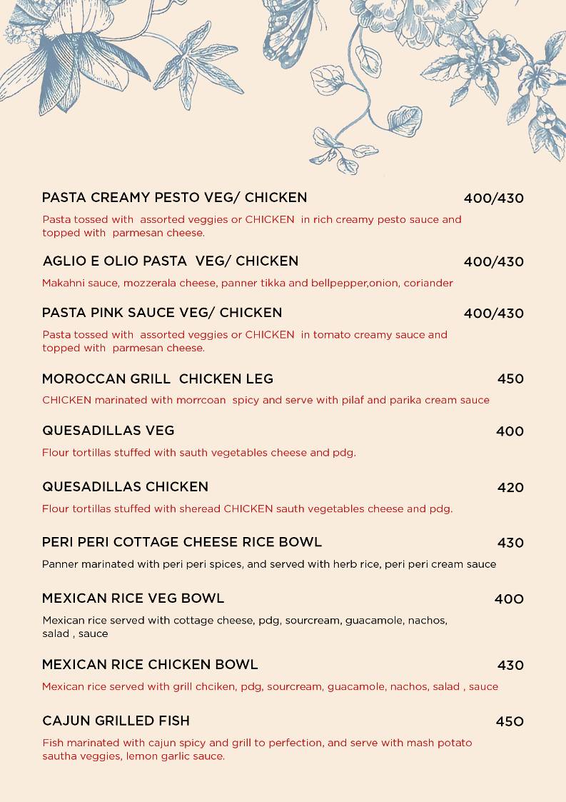 Aangan Restro Bar menu