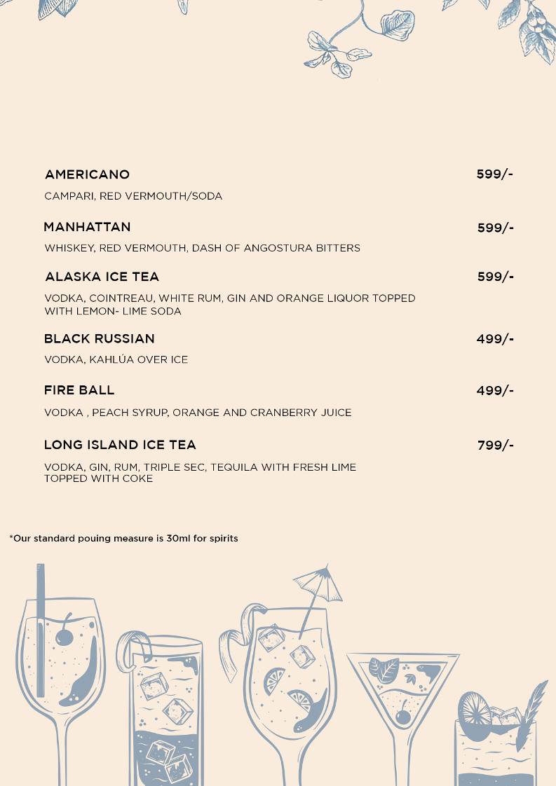 Aangan Restro Bar menu