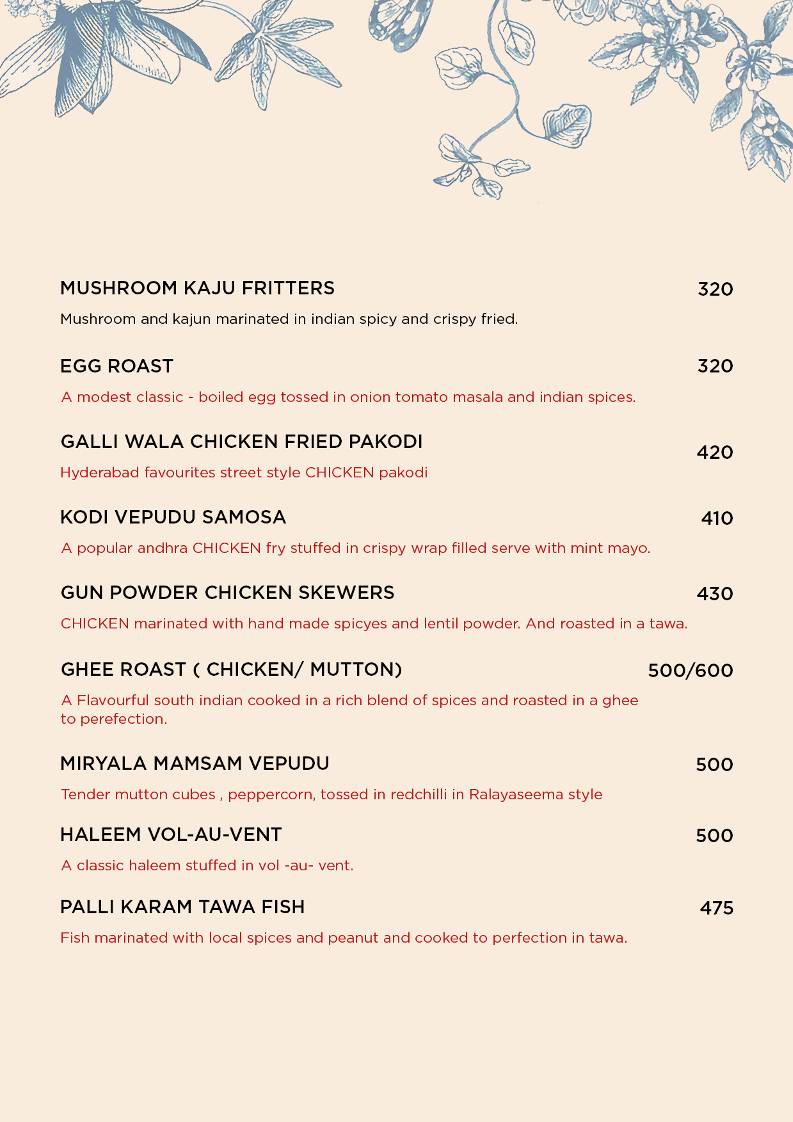 Aangan Restro Bar menu