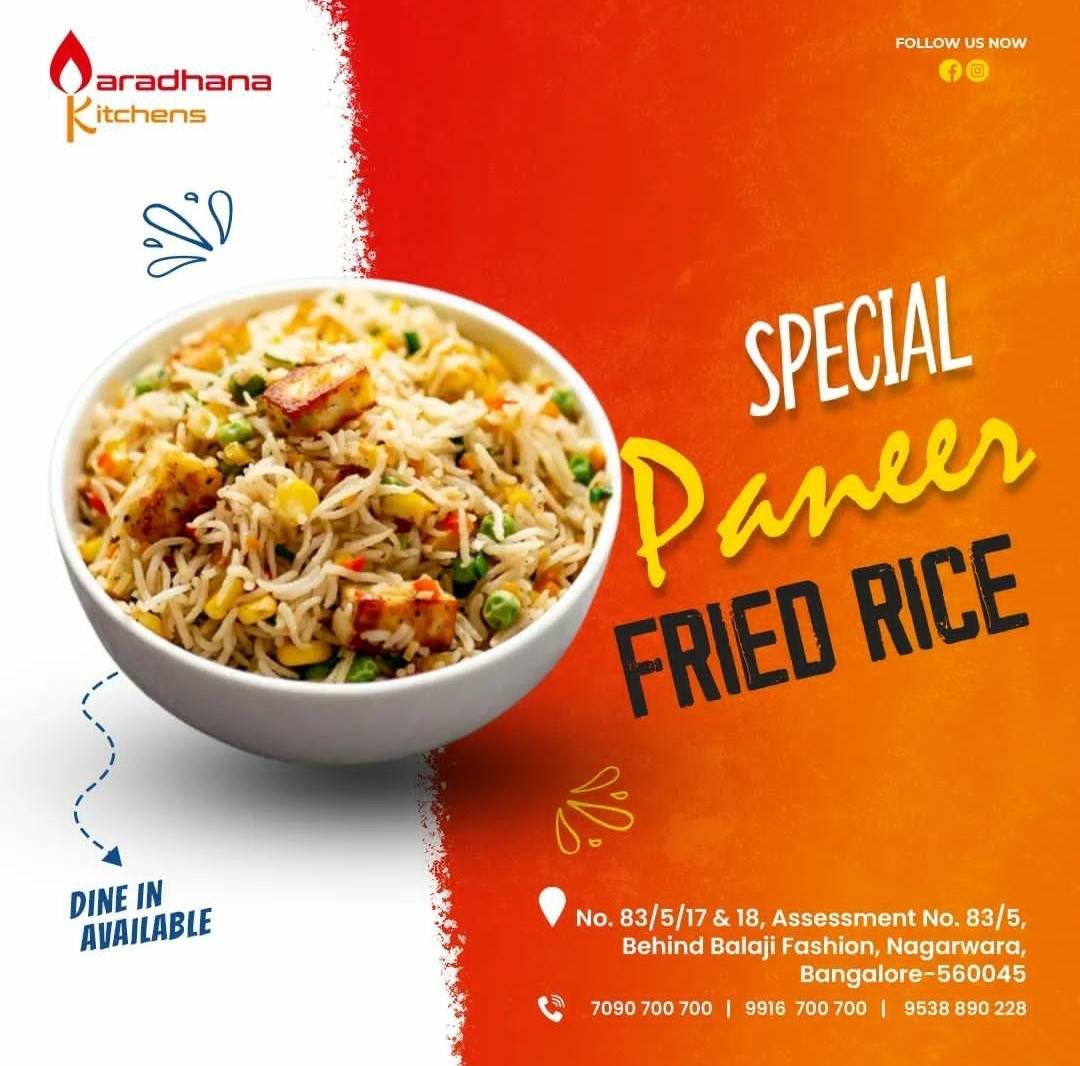 Aaradhana Kitchens menu
