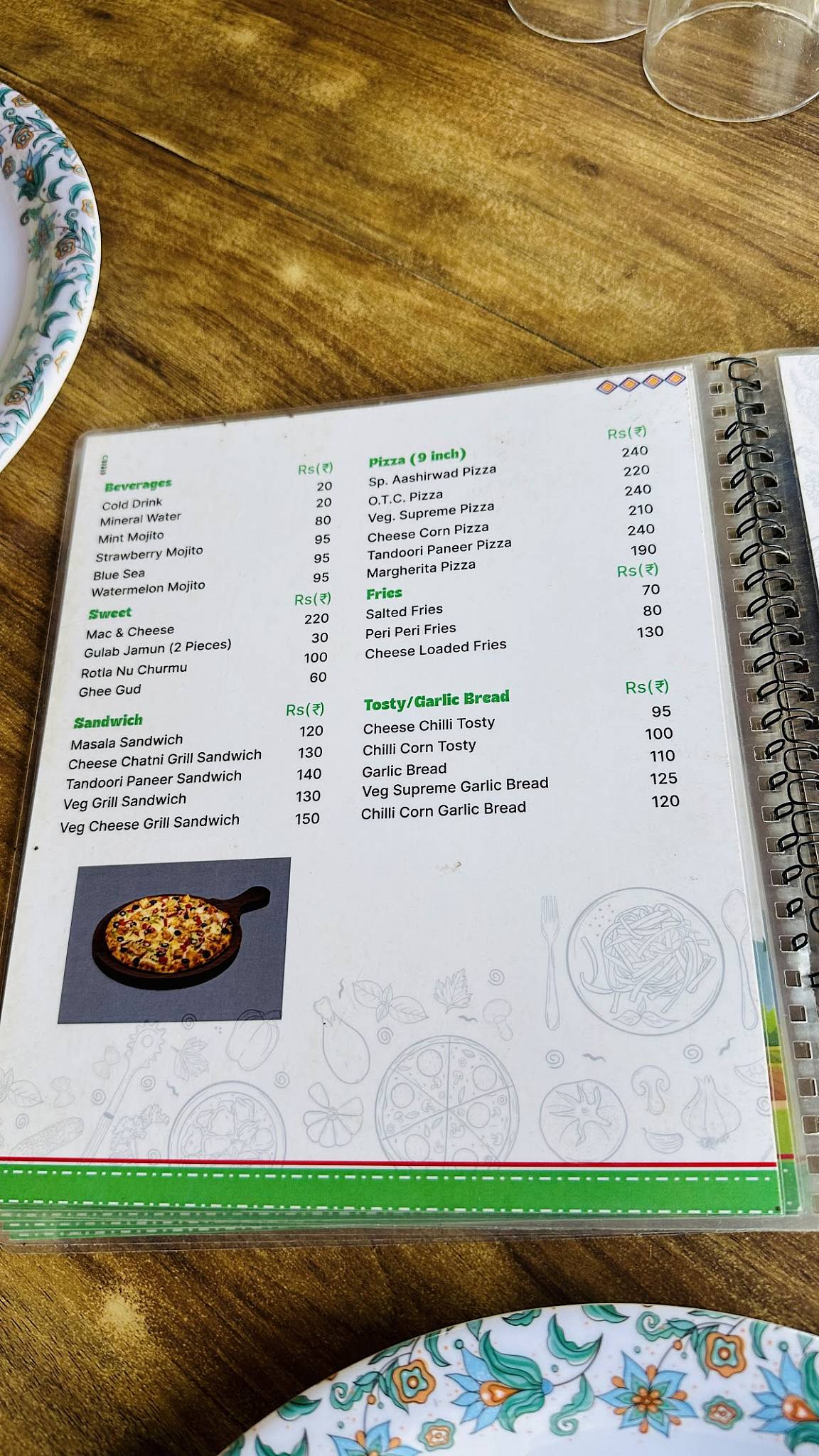 Aashirwad restaurant menu