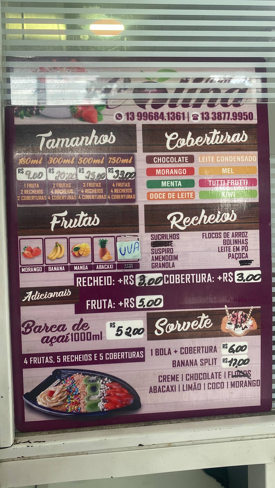 Açaí Da Colina cardápio