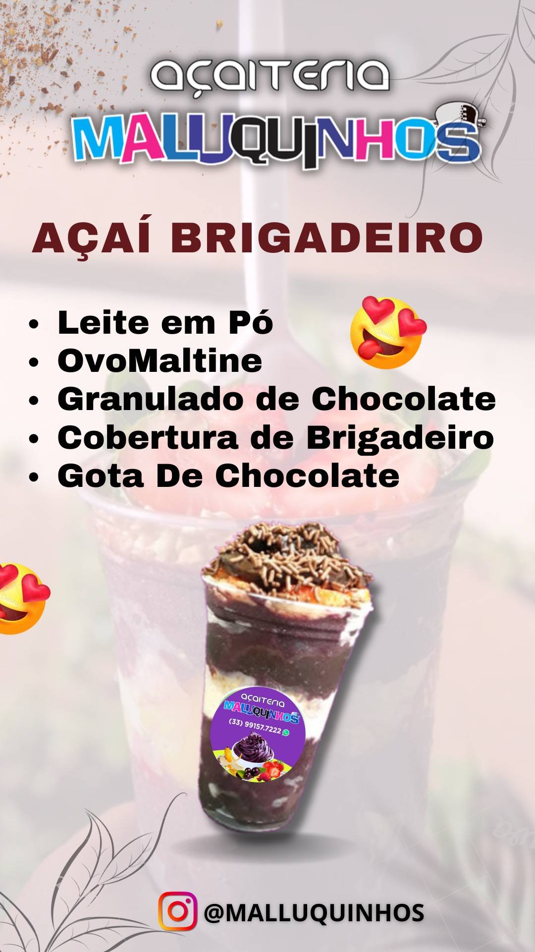 Açaiteria Maluquinhos - São Pedro cardápio