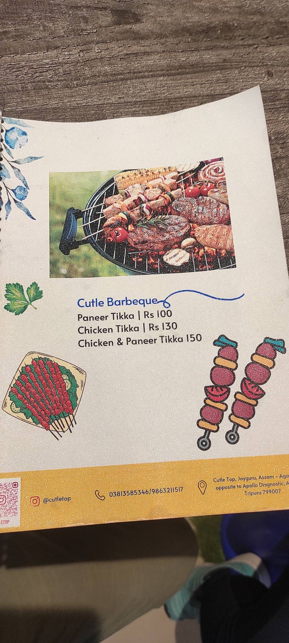 Cutle Top menu
