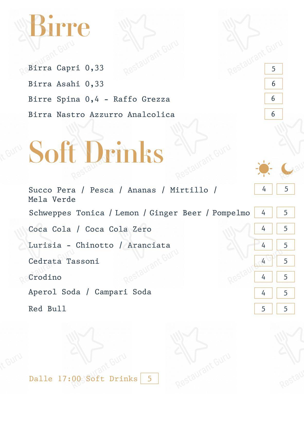 菜单 per Agnese bistrot pub & bar