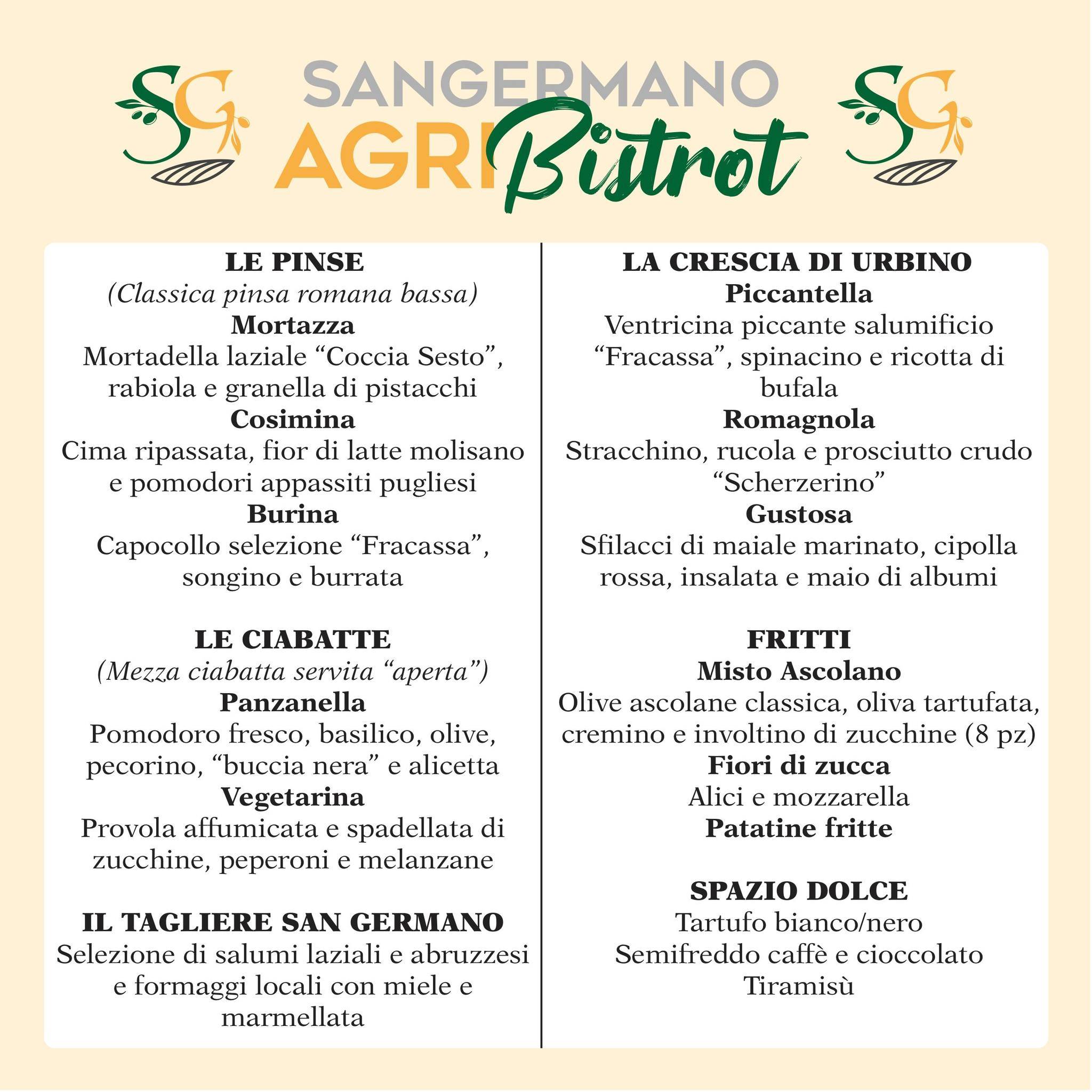 Menu di Agriturismo San Germano 