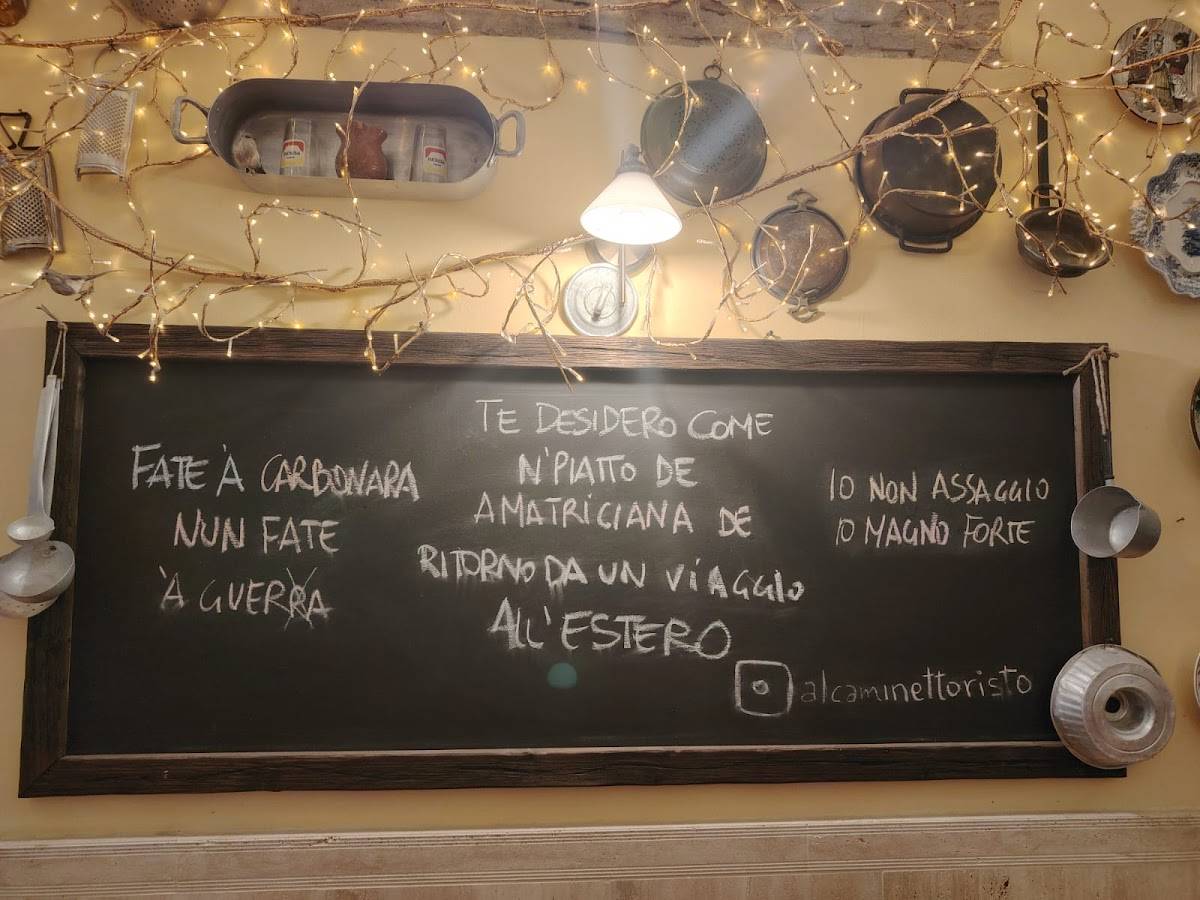 Menu di AL CAMINETTO Trevi/Spagna 