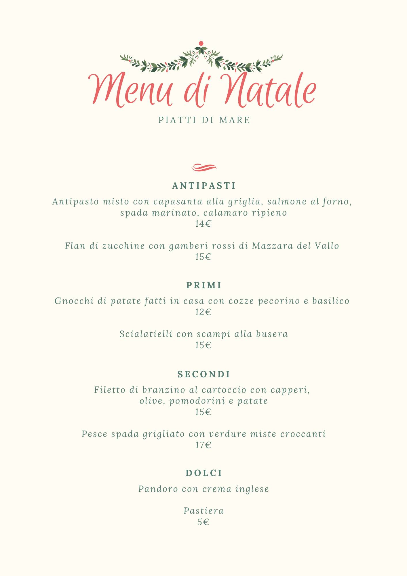 Menu di Al Ciliegino Ristorante Pizzeria 