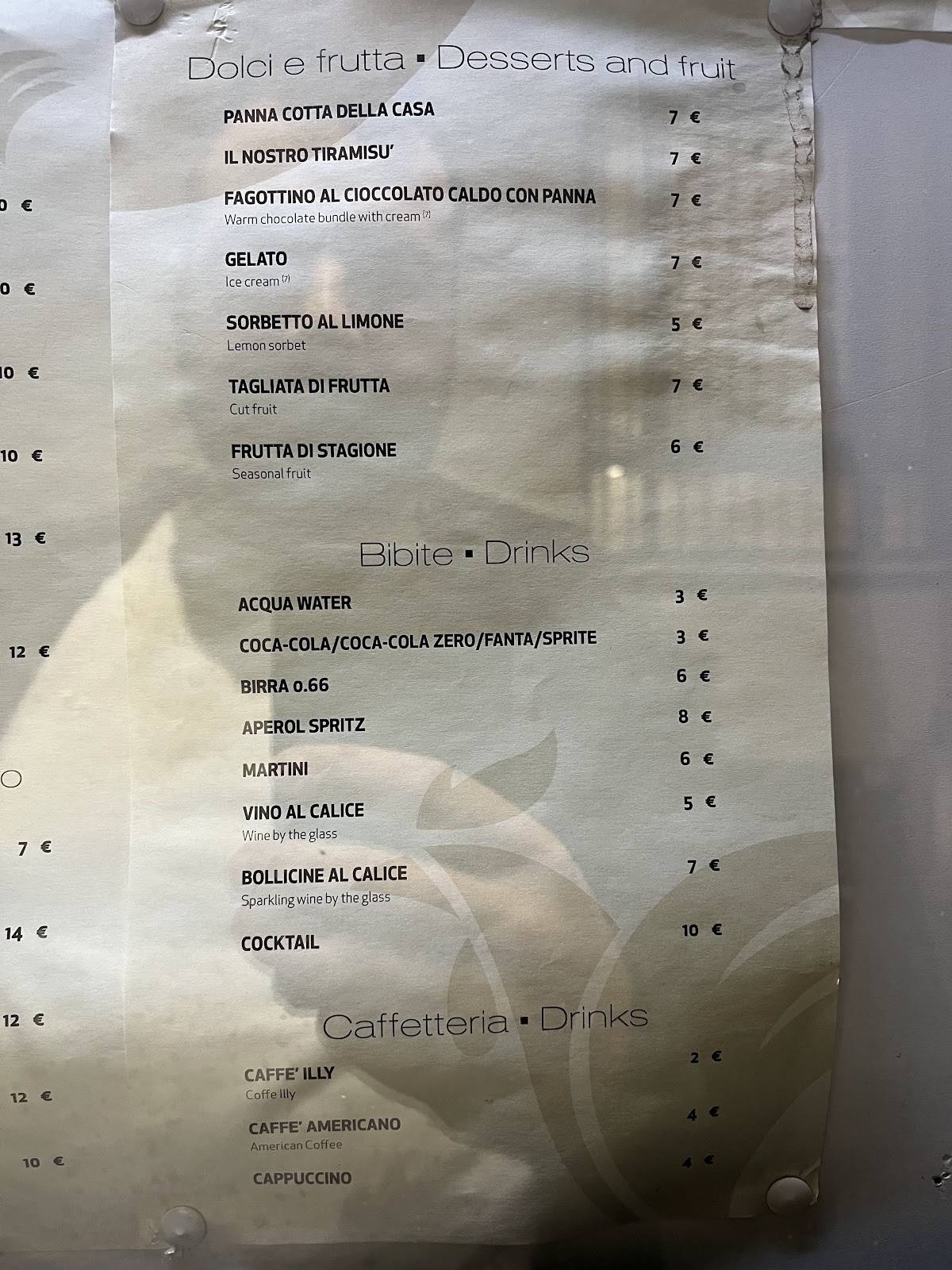 Menu di Antica Trattoria Al Gallinaccio 
