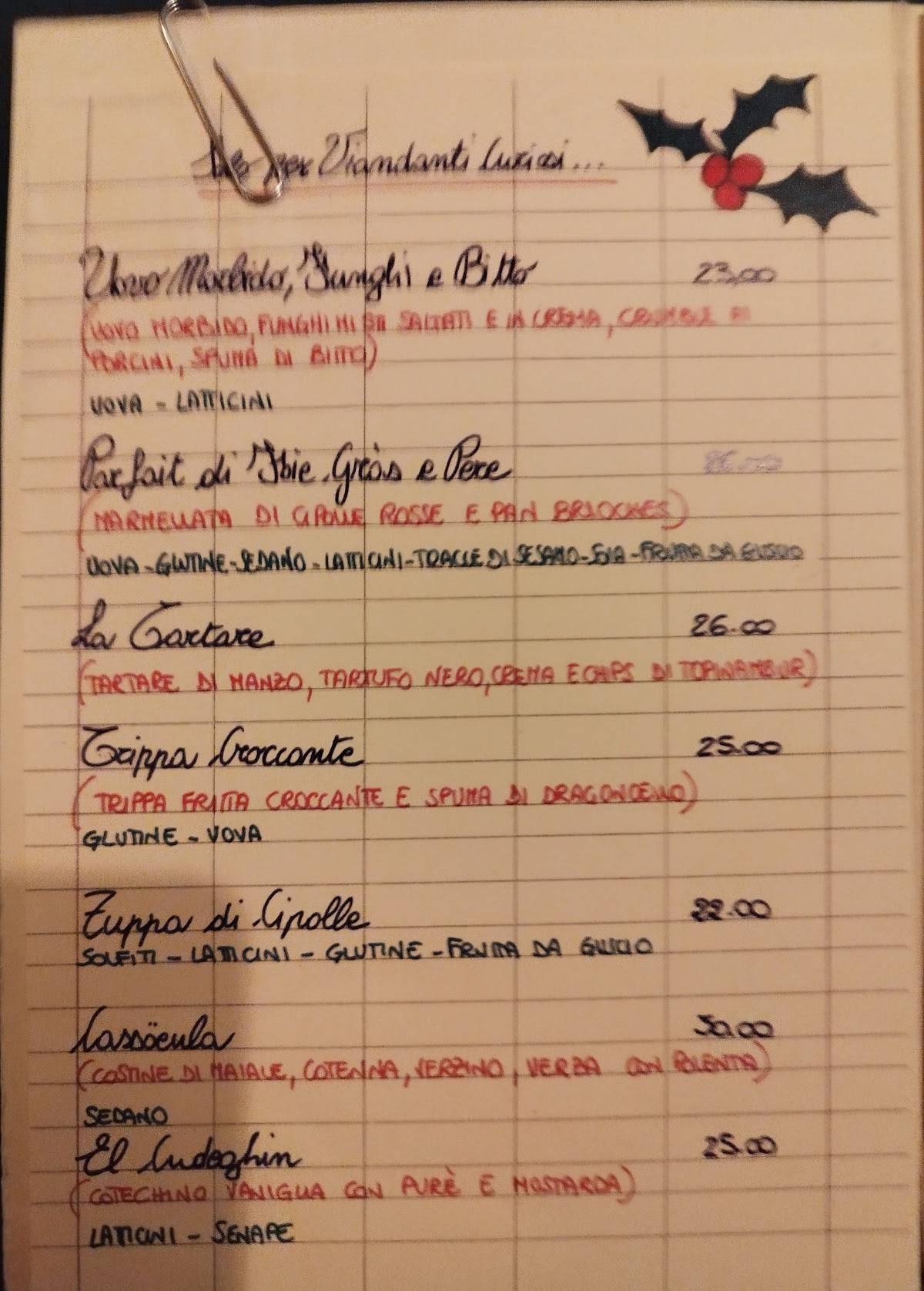 Menu de Al Garghet