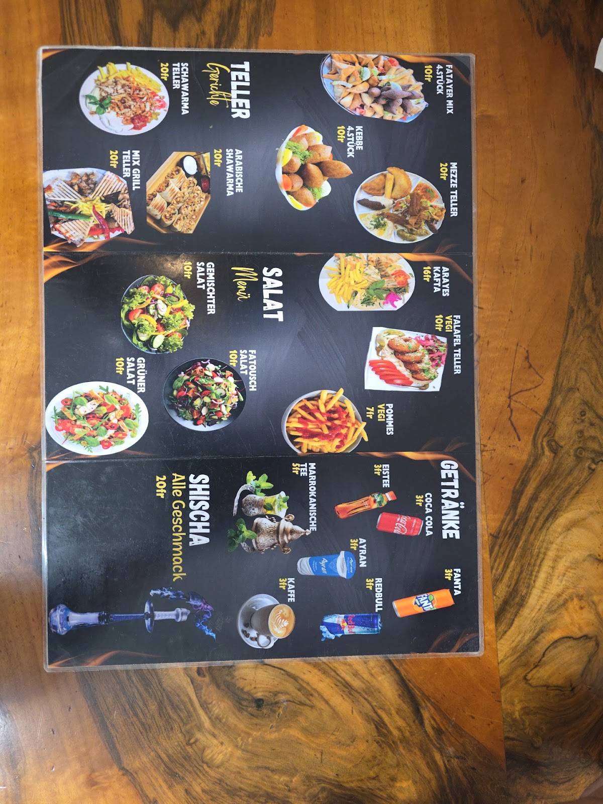 Menu di Al Mouchtar - Winterthur 