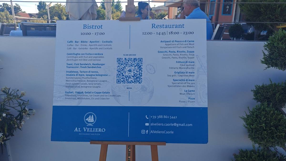 Menu di Al Veliero Caorle Ristorante 