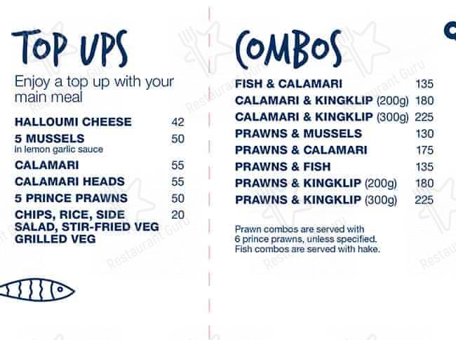 Menu de Ocean Basket Mall of the South