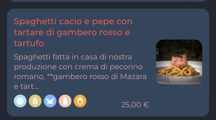 Menu di Alè Ristorante Pizzeria 