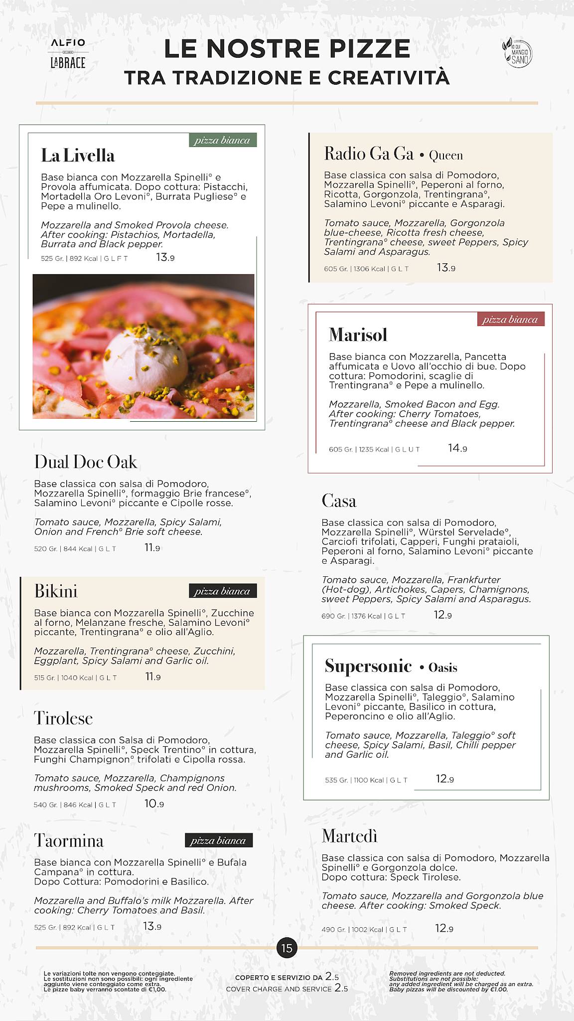 Menu di ALFIO Ristorante Pizzeria Bar 