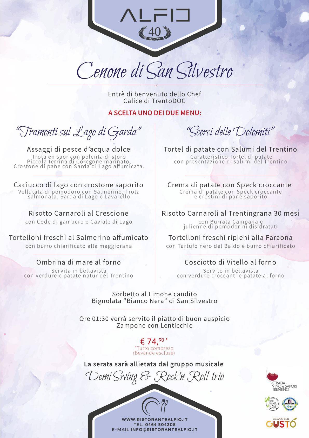 Menu di ALFIO Ristorante Pizzeria Bar 