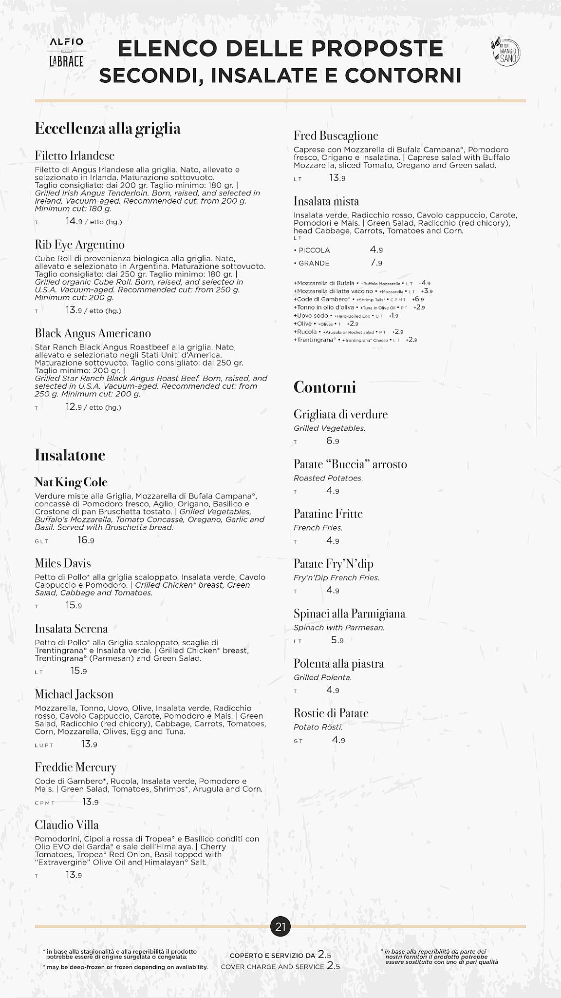 Menu di ALFIO Ristorante Pizzeria Bar 