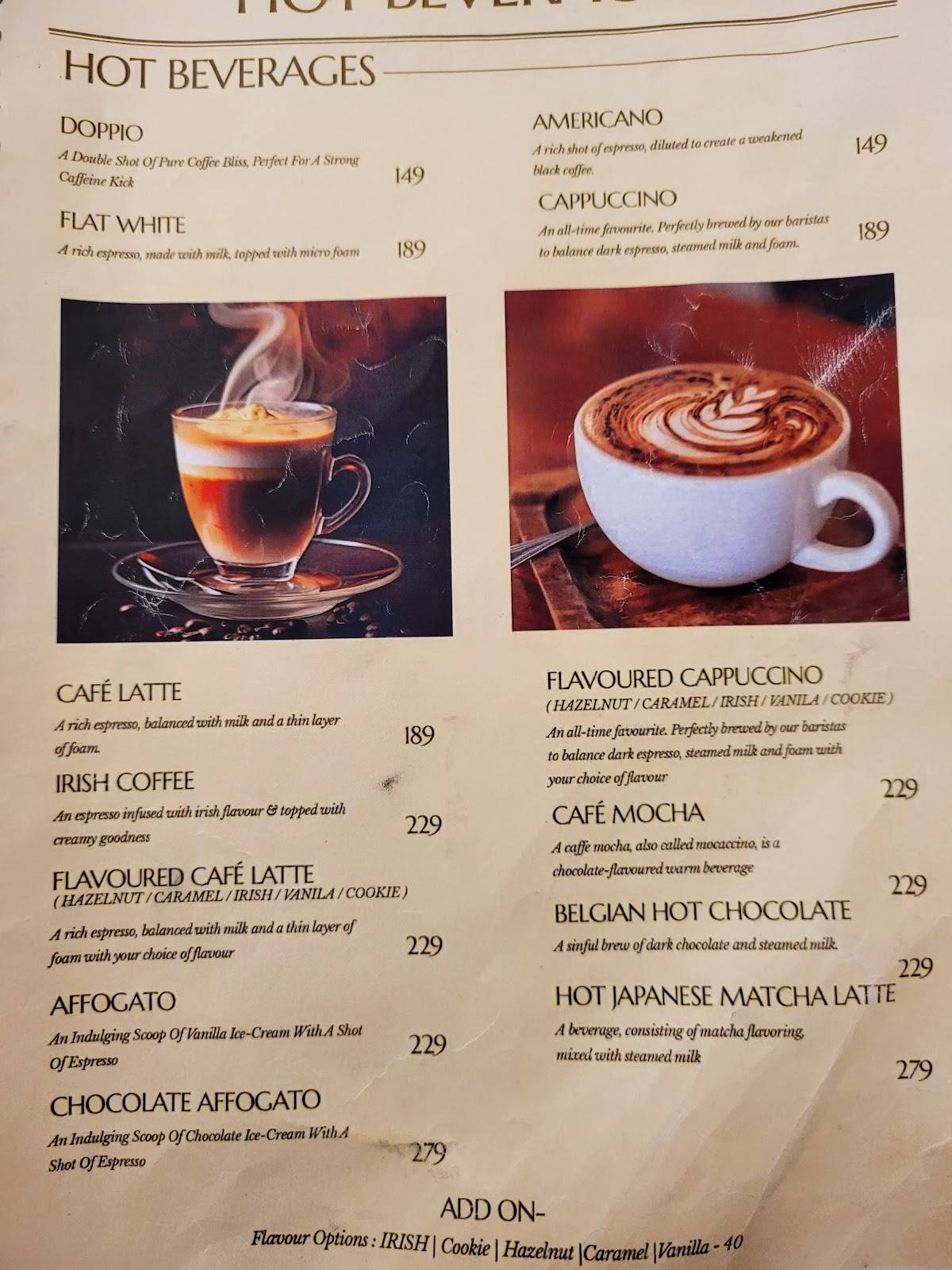 Kairos India menu