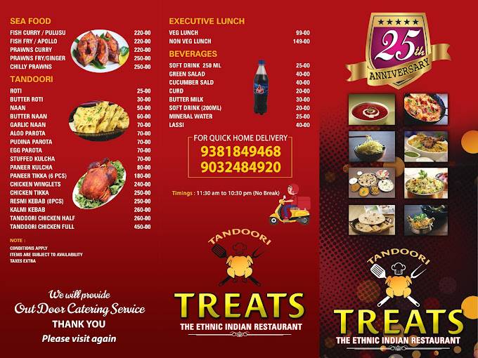 Alina's Tandoori Treats menu