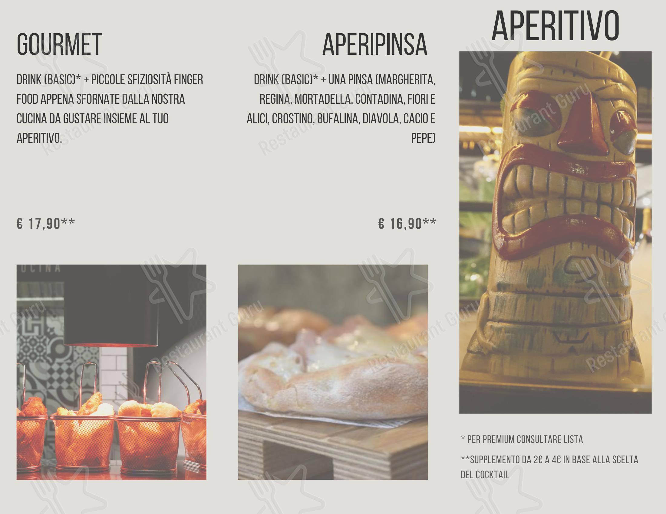 Menu bar per AllEur - Caffè e cucina in Roma