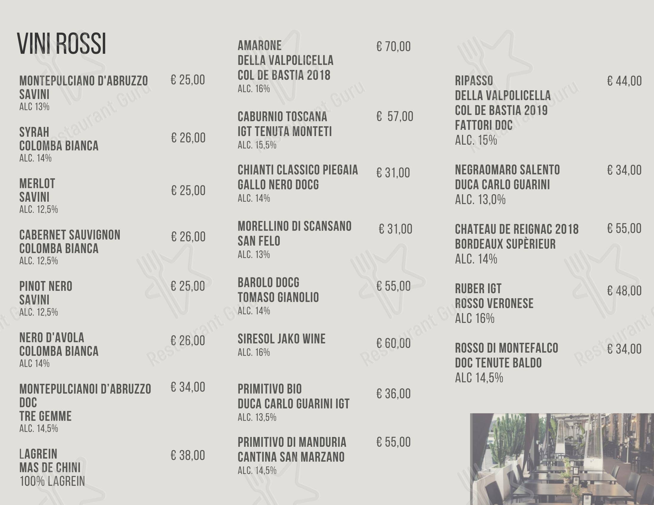AllEur - Caffè e cucina in Roma - Menu bar