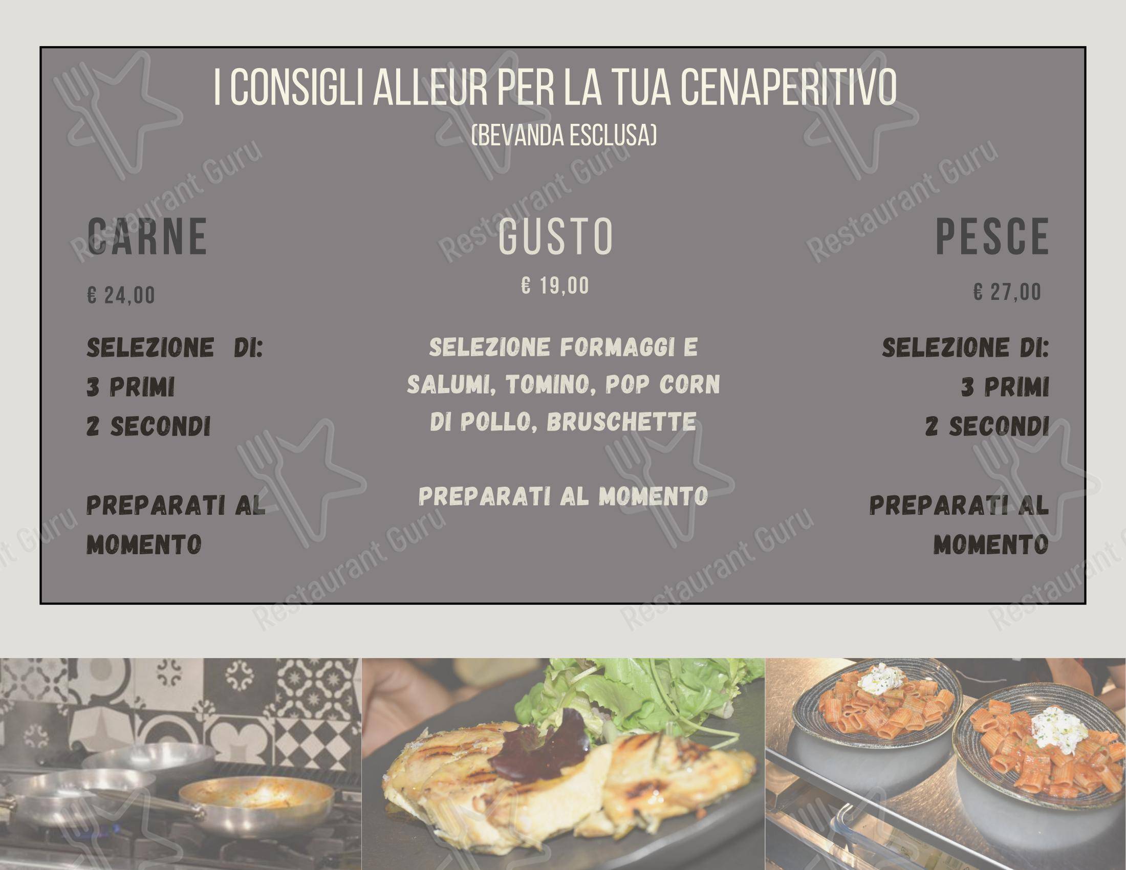 AllEur - Caffè e cucina in Roma - Menu bar