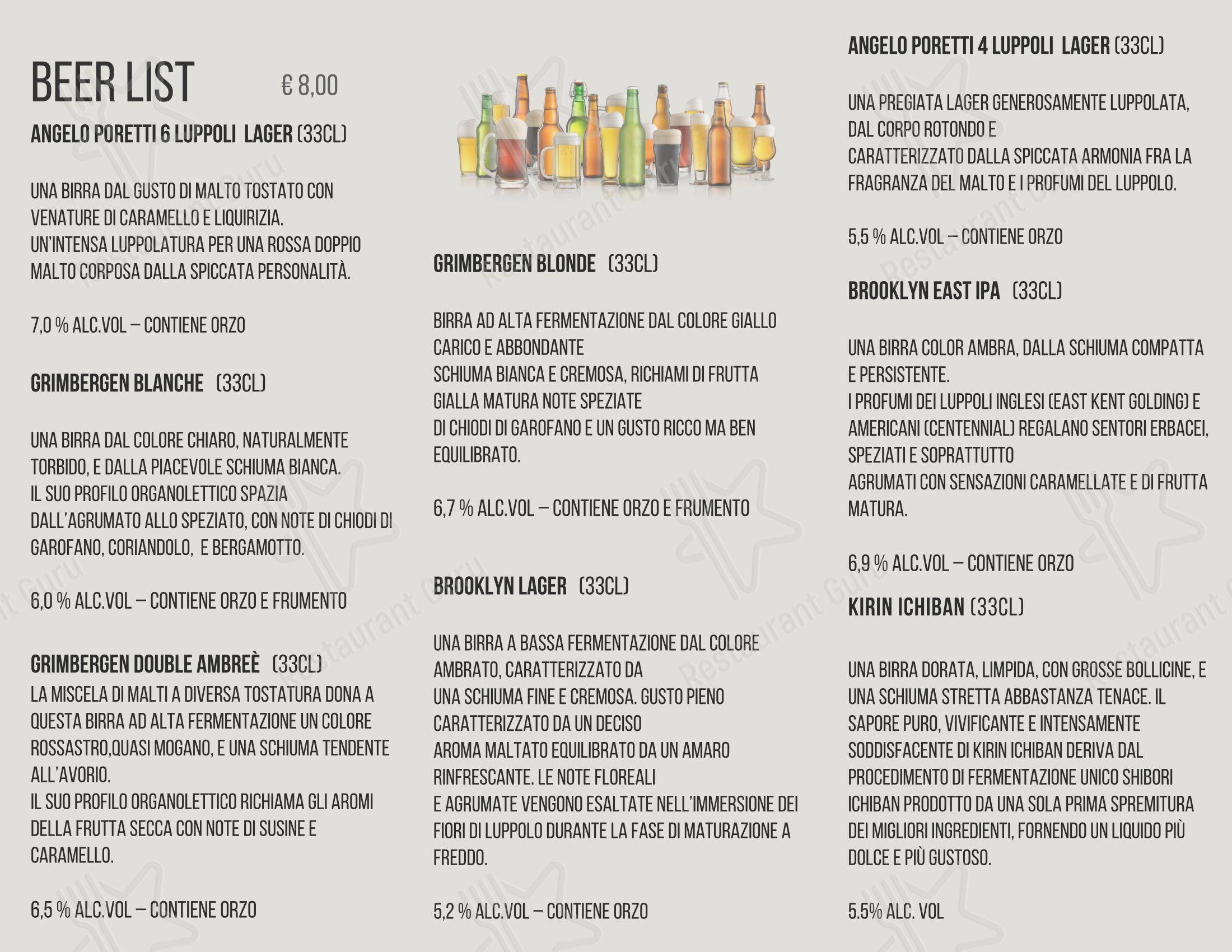 Menu di AllEur - Caffè e cucina - Menu bar