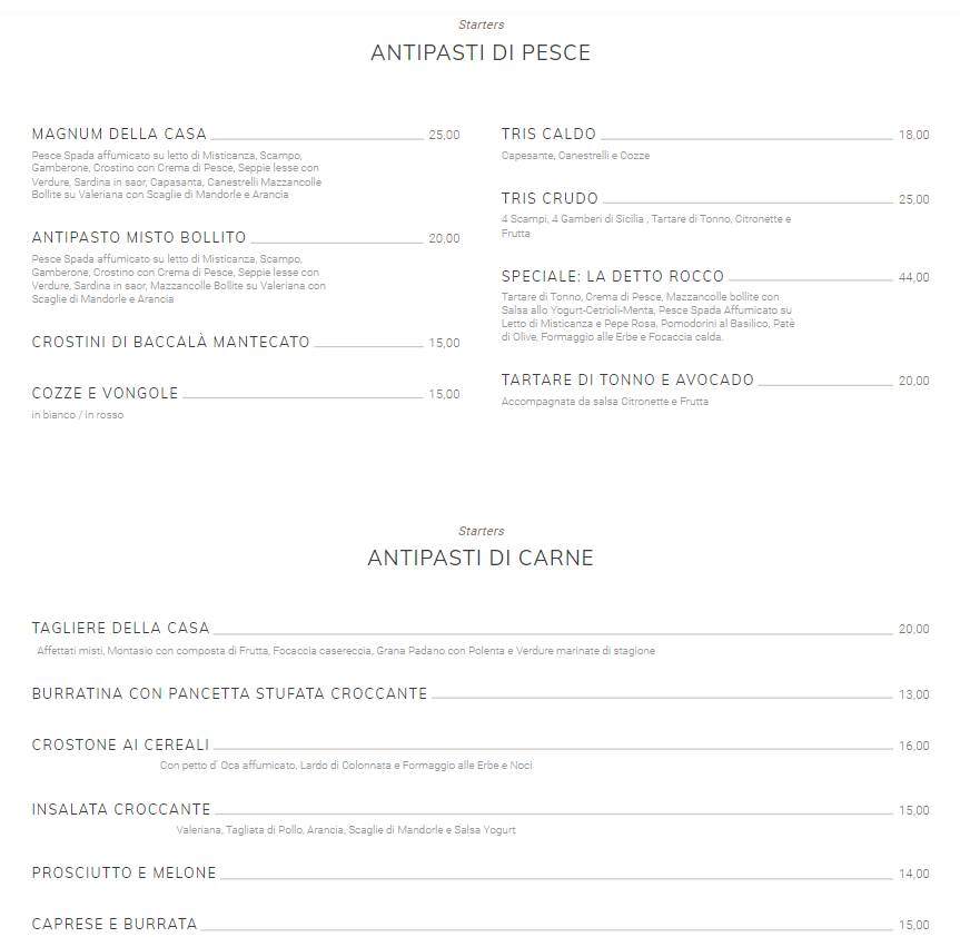 Menu di Alla Fattoria 