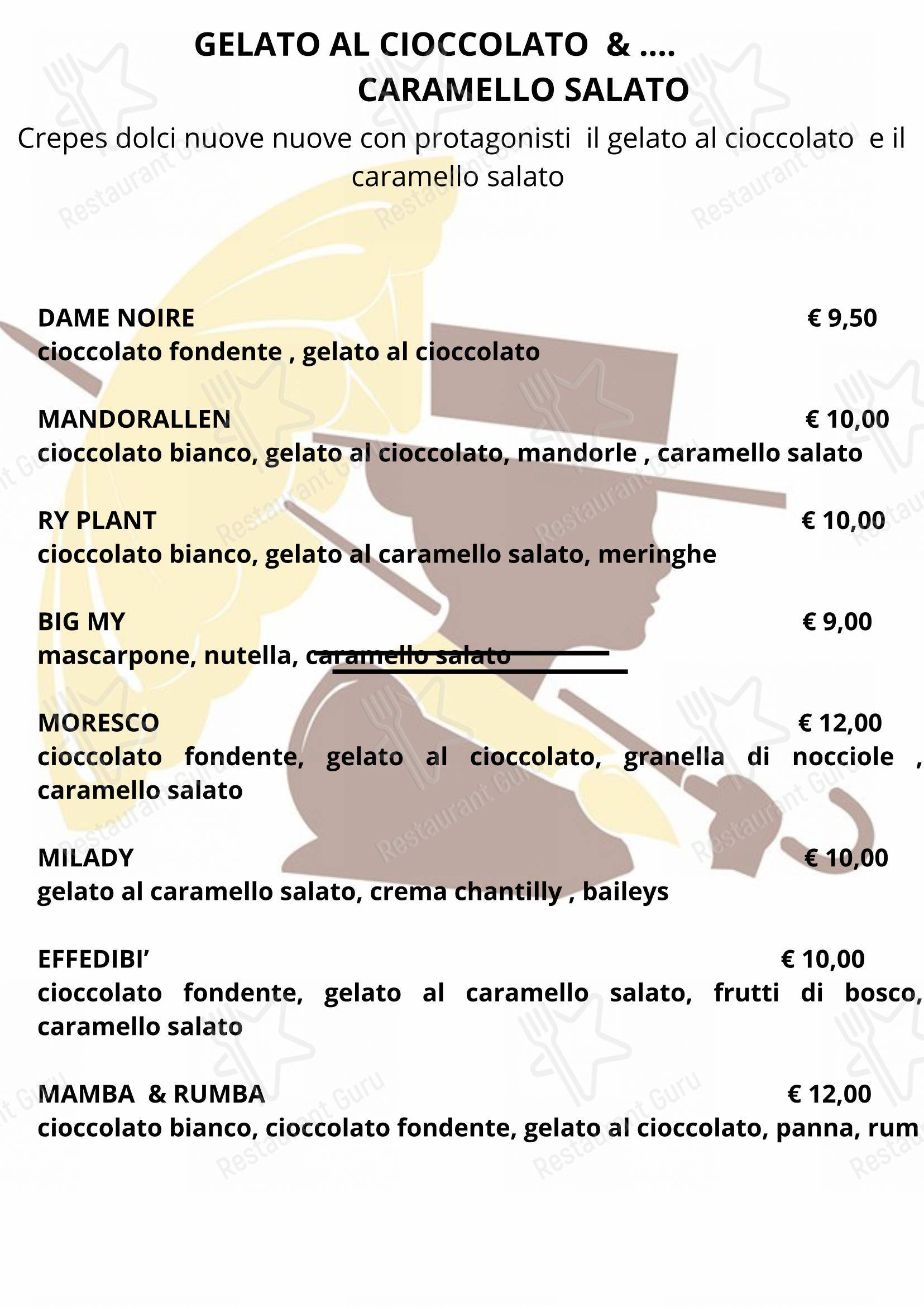 Menu bar per Allantè ristorante