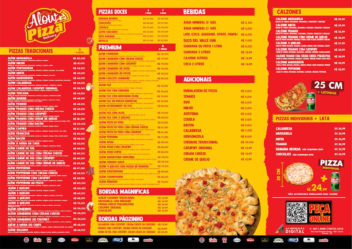 Alôw Pizza cardápio