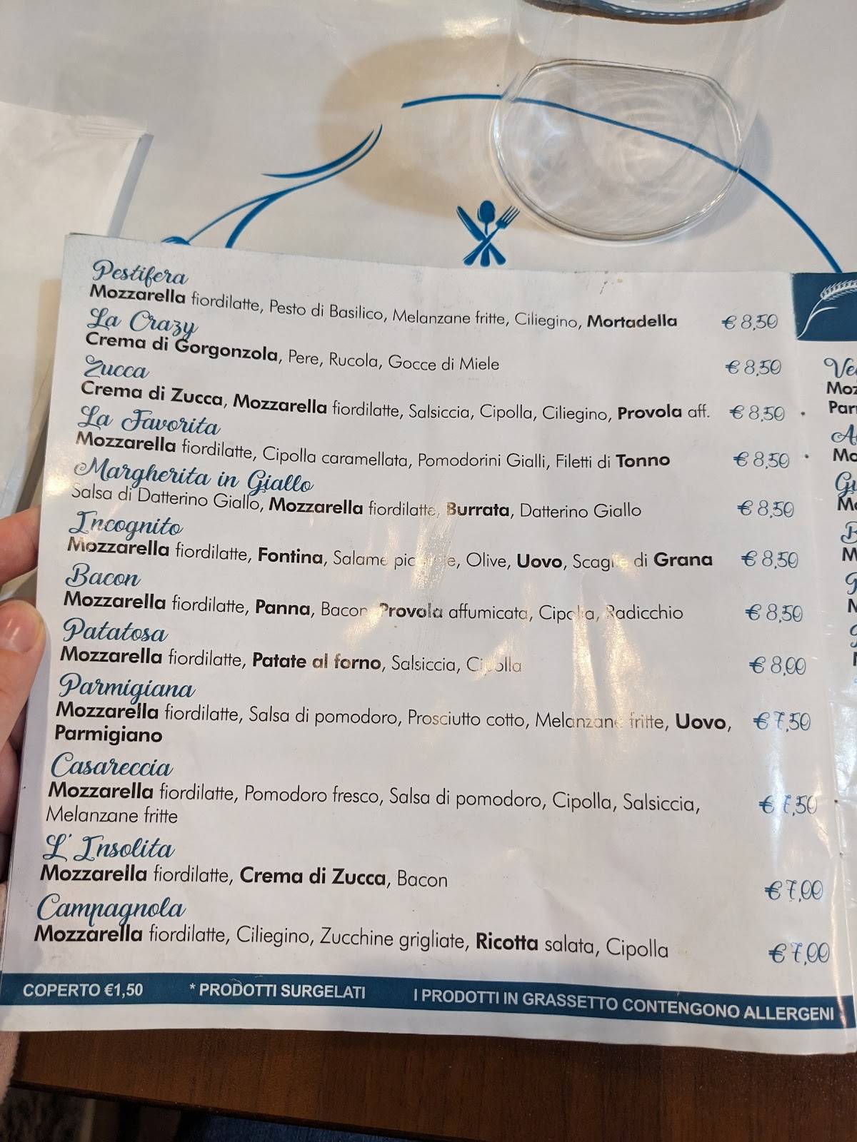 Menu di Risto pizzeria Grano 