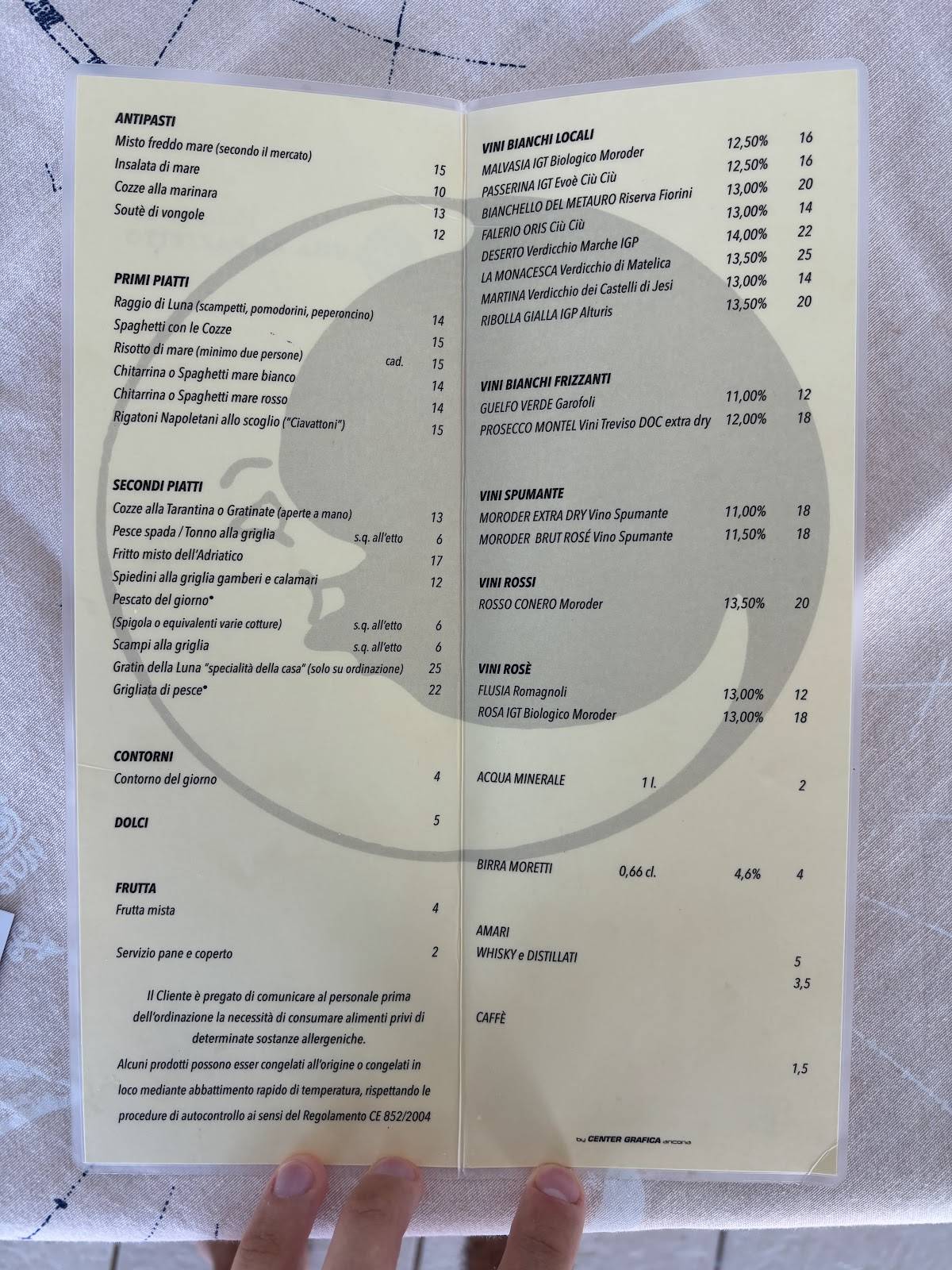 Menu di Amarcord 