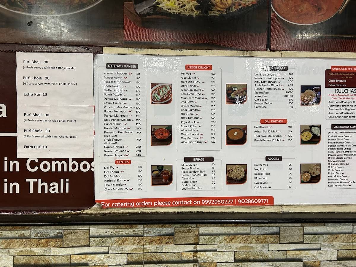 Ambrosios menu