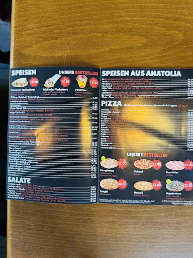 Menu di Anatolia Kebab 