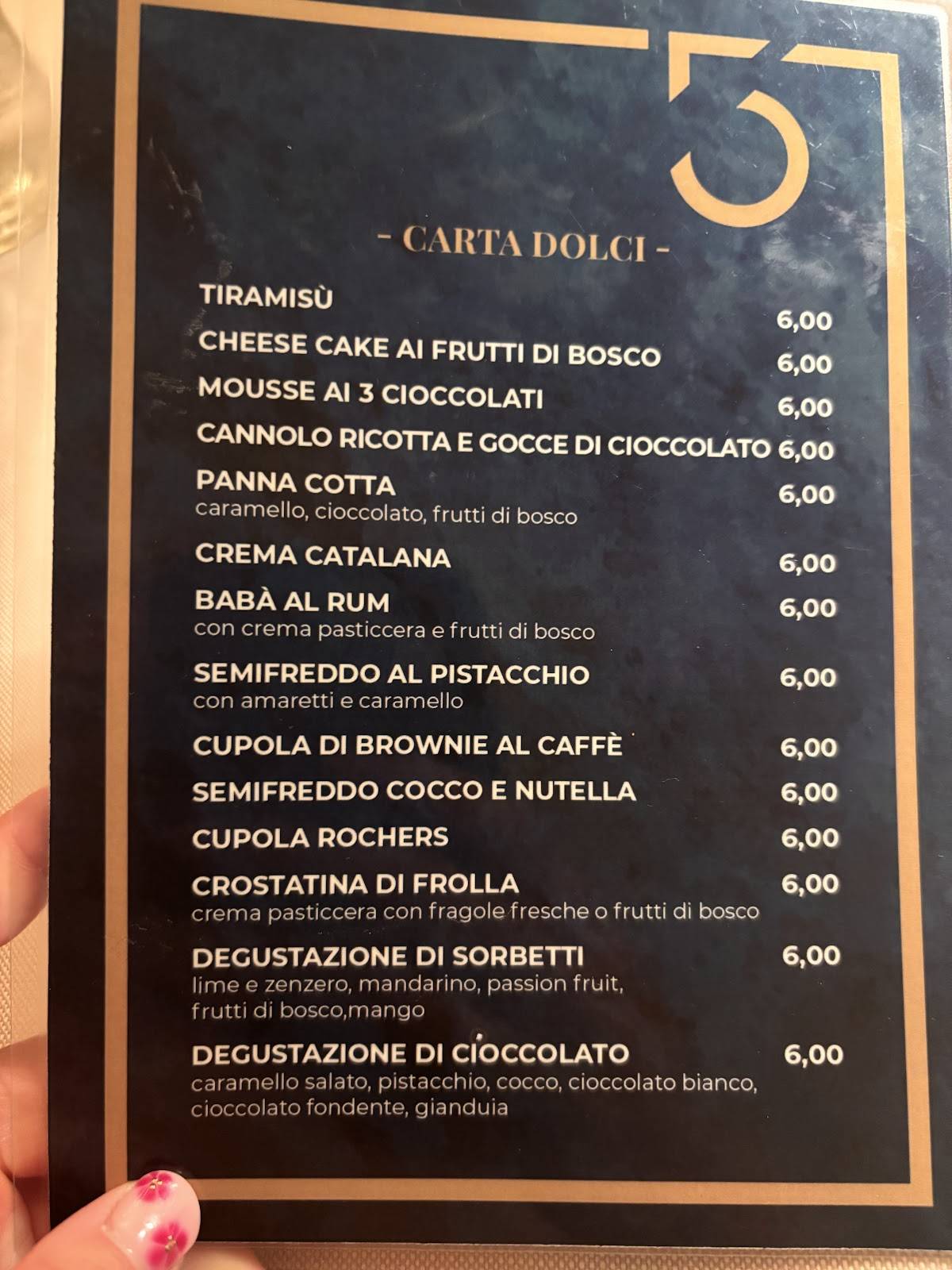 Menu di Angolocinque Restaurant 