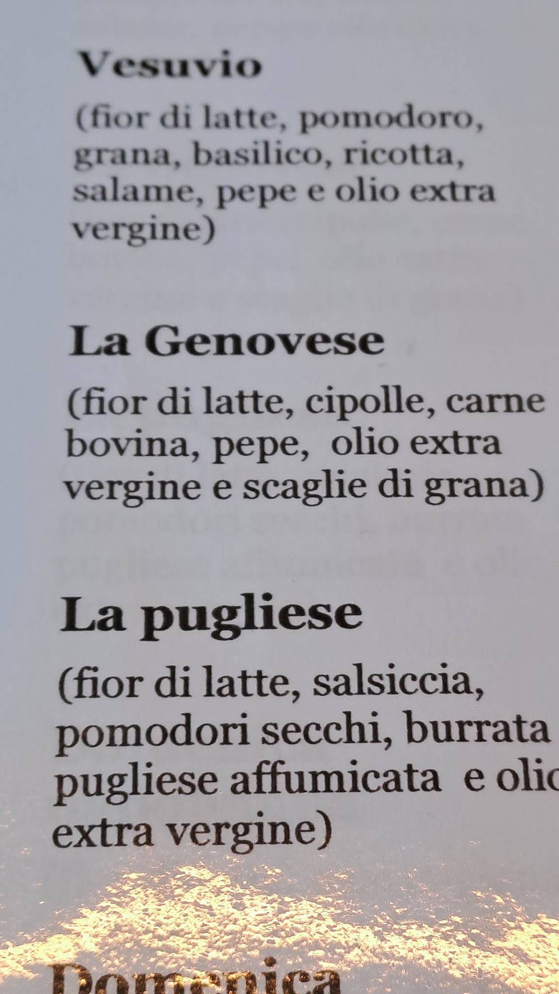 Menu di Anima e Pizza 