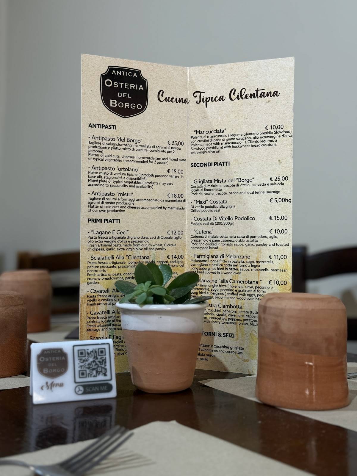 Menu di Antica Osteria Del Borgo 