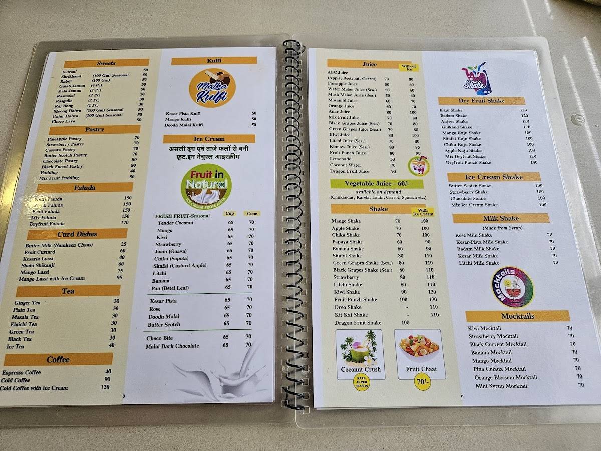 Apna Sweets menu