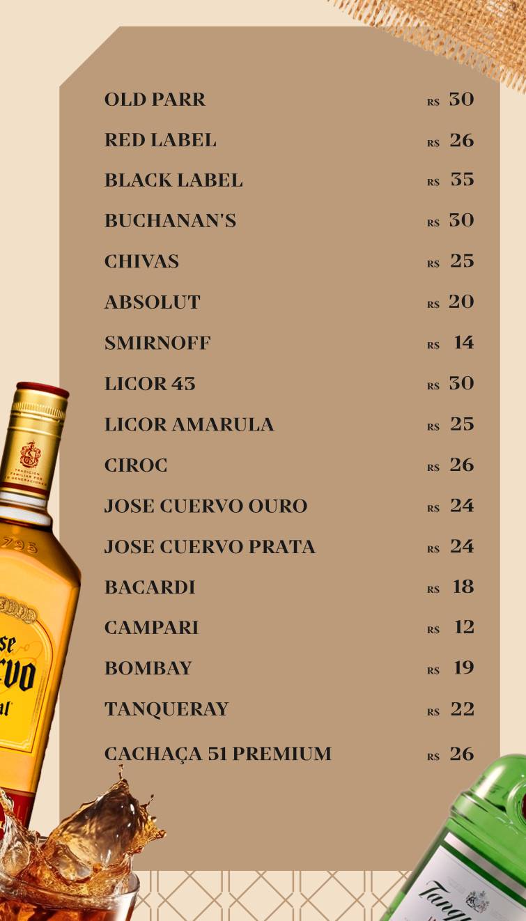 Vitório's Lounge cardápio