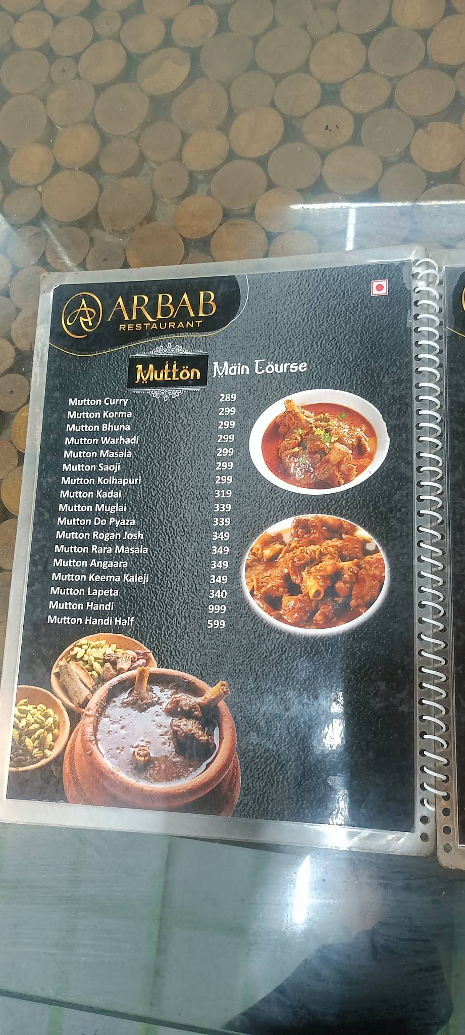 Arbab Restaurant menu