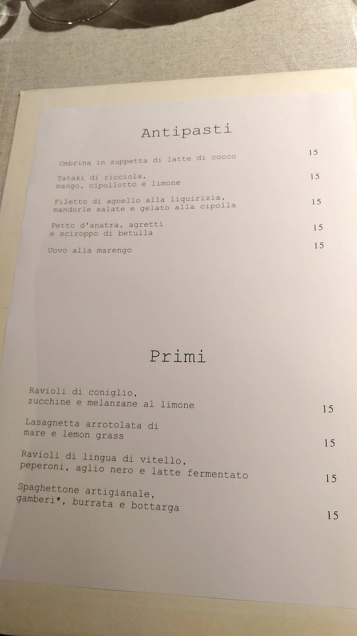 Menu di Aroma 