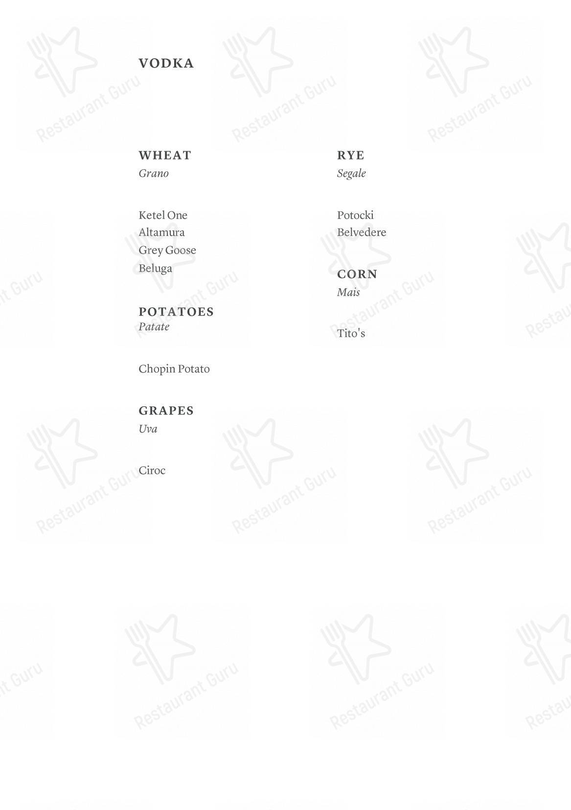 Menu bar per Arva presso Aman Venice in Venezia