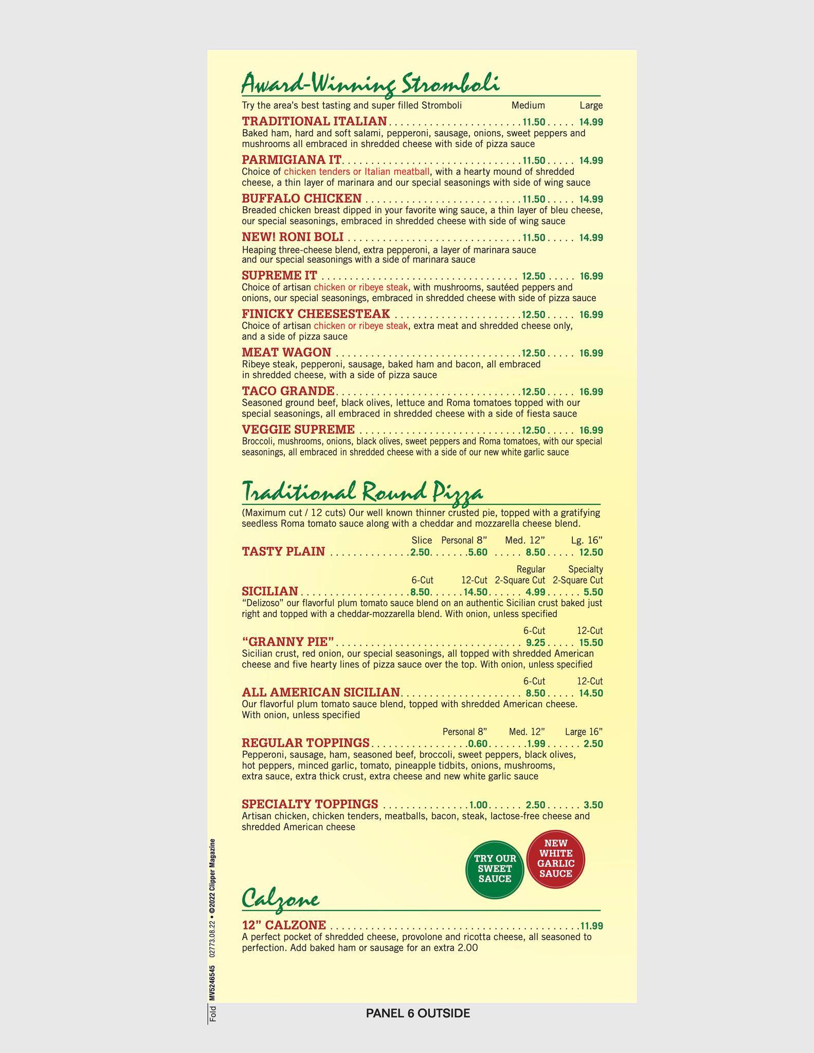 Menu at Pizza Bella Hanover/Ashley pizzeria, Ashley, 782 Hazle St